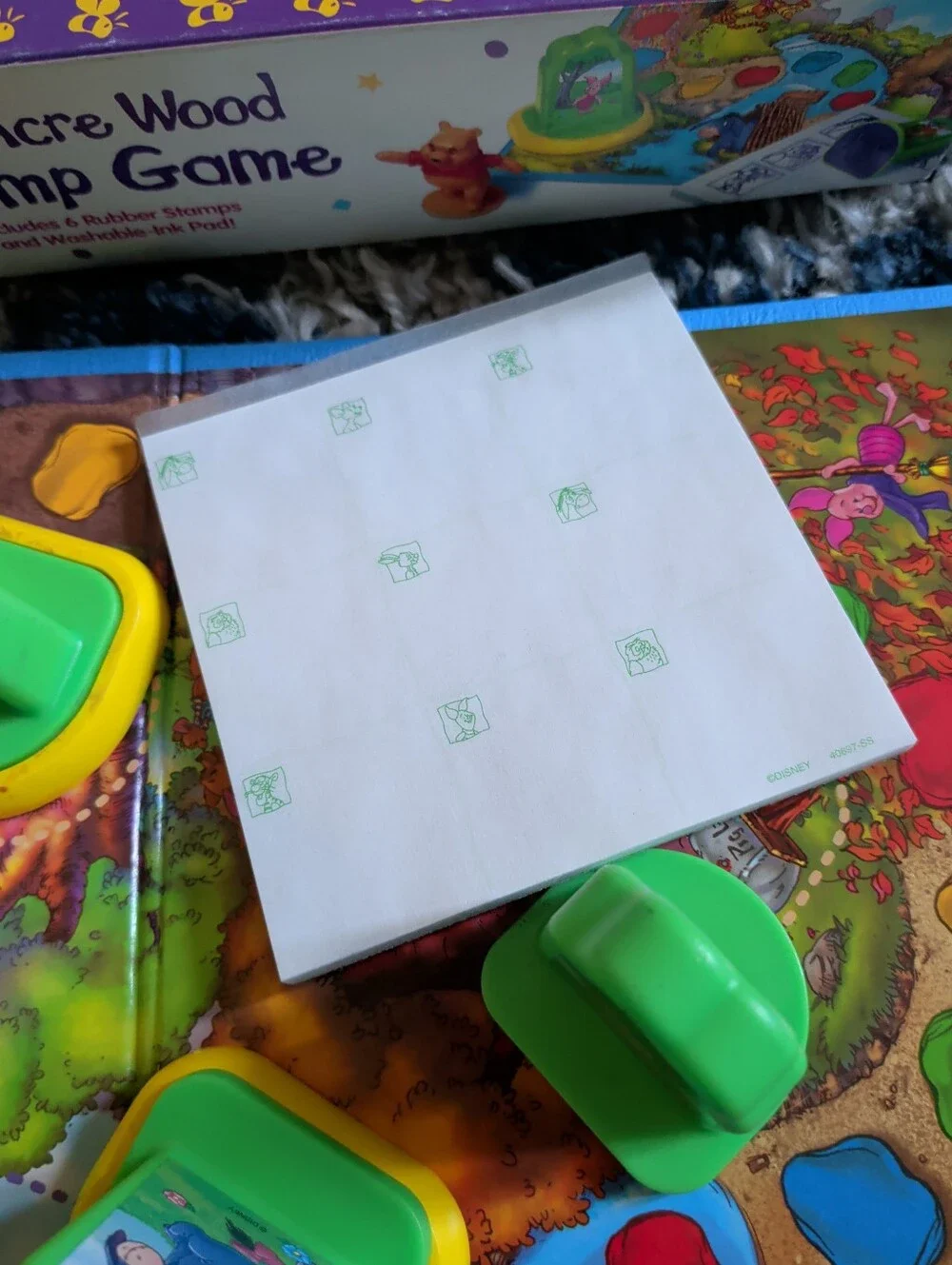 Vintage Parker Brother 100 Acre Wood Stamp Game - Kids Stamping Playset